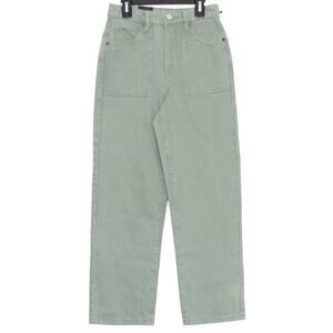 NWT BlankNYC Jeans Baxter Ribcage Straight Button Fly Minimalist Boho Green 25